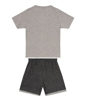 Conjunto Infantil Masculino Com Camiseta Agathos Cinza