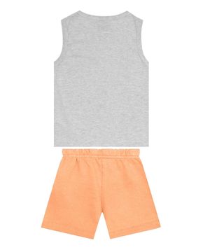 Conjunto Infantil Masculino Com Camiseta Agathos Cinza