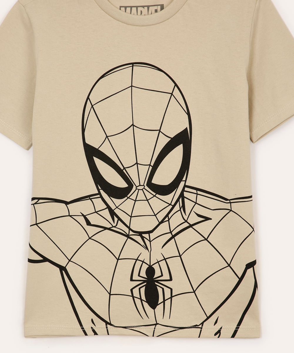 kit de 2 camisetas infantis homem aranha colorida