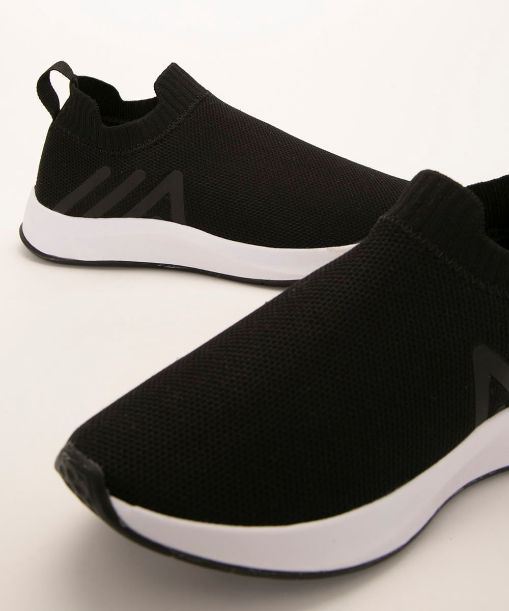 tênis calça fácil esportivo ace preto