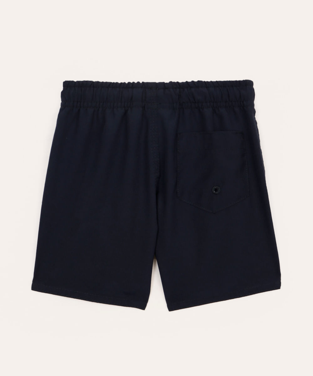 bermuda surf infantil com bolso azul