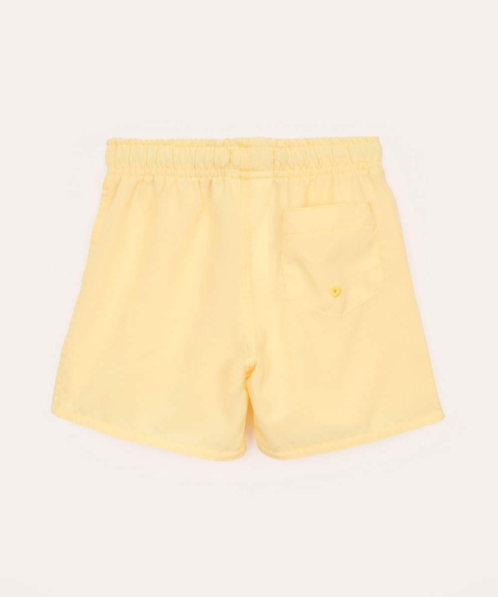Bermuda Surf Infantil com Bolso Amarela