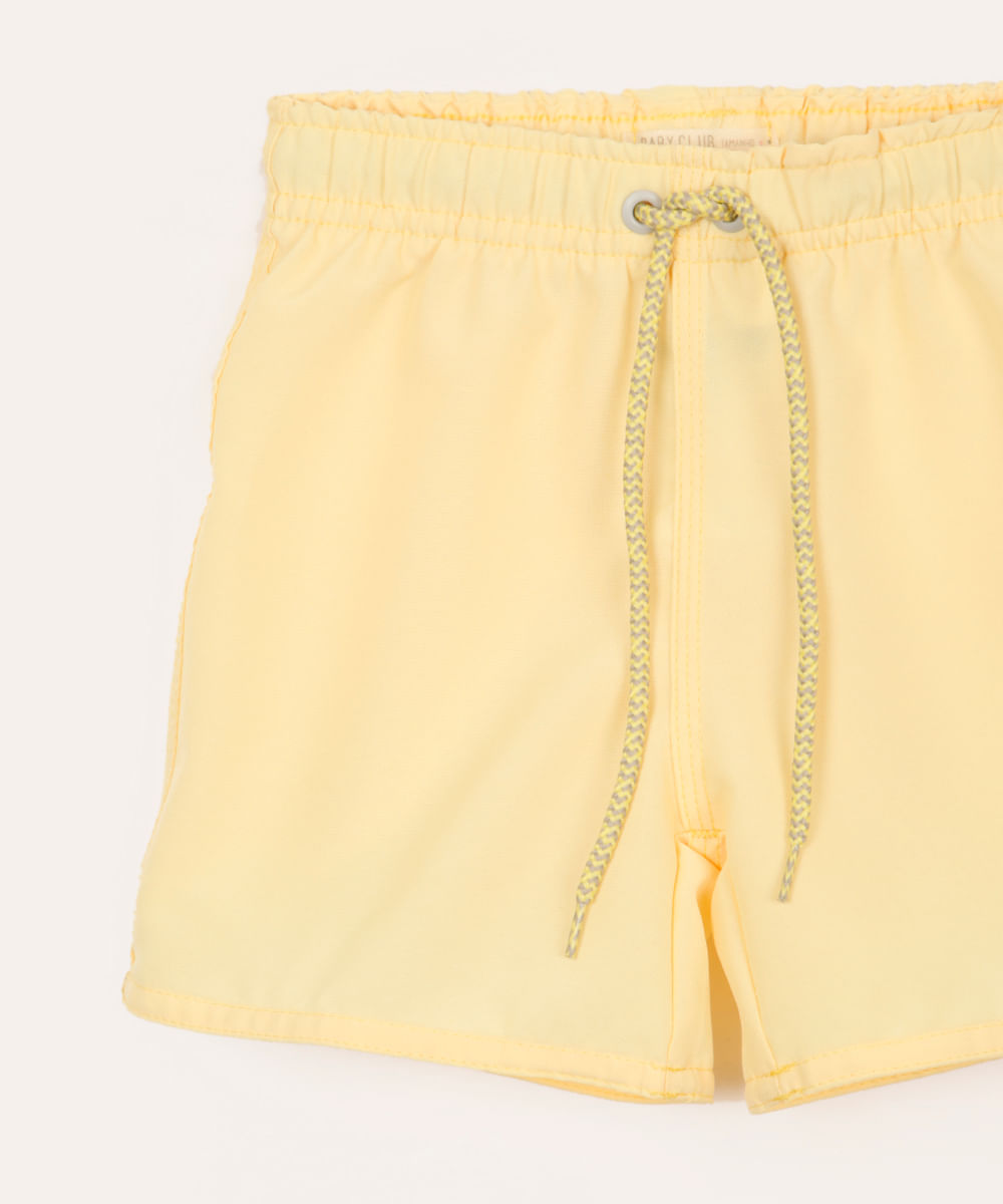 Bermuda Surf Infantil com Bolso Amarela