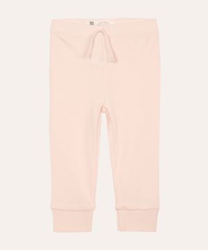 Calça Infantil Jogger Básica Rosa Claro