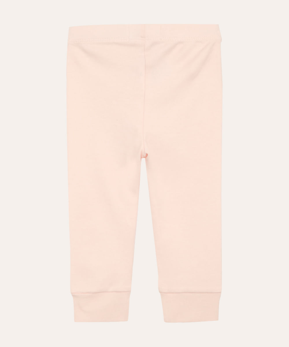 Calça Infantil Jogger Básica Rosa Claro