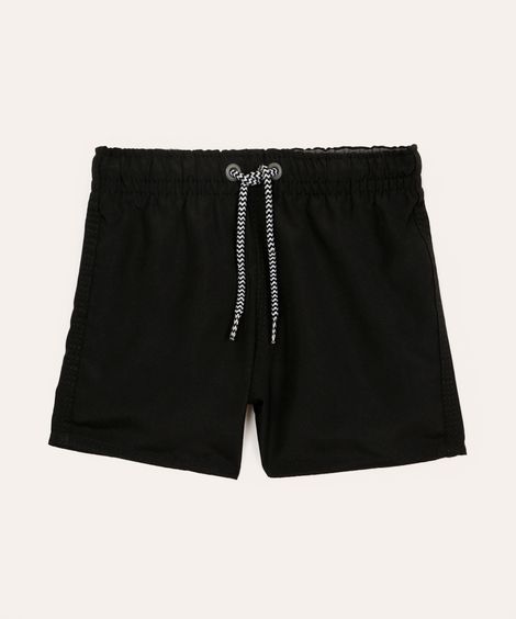 bermuda surf infantil com bolso preto