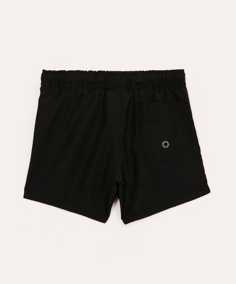 bermuda surf infantil com bolso preto