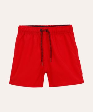 bermuda surf infantil com bolso vermelho