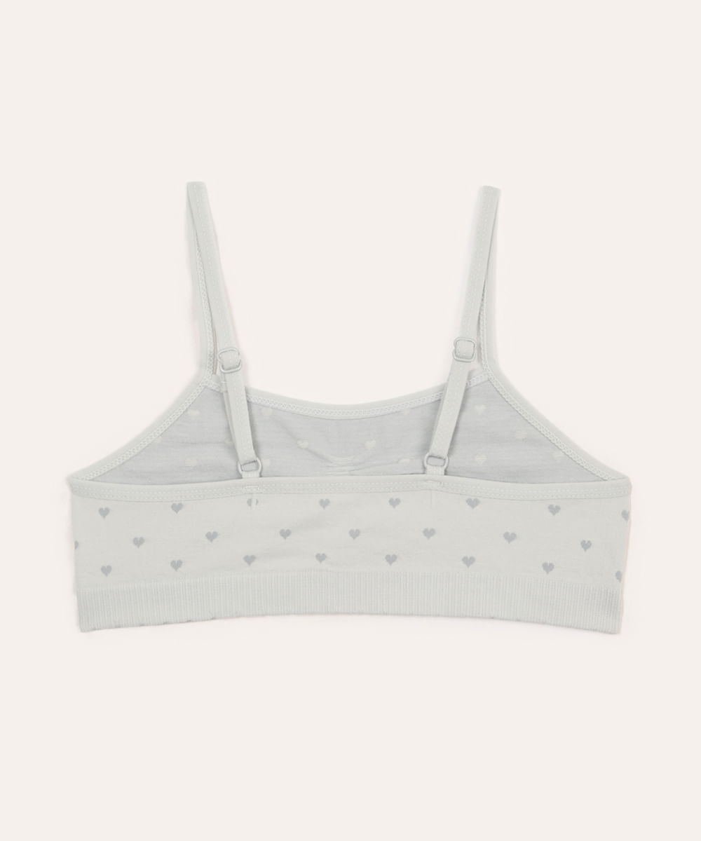 kit de 2 sutiãs infantis de poliamida multicor