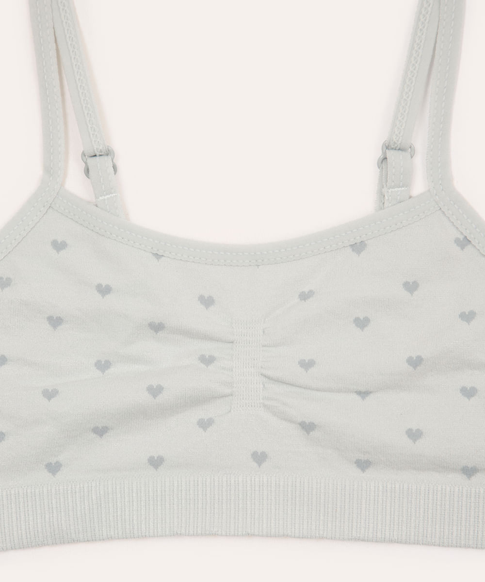 kit de 2 sutiãs infantis de poliamida multicor