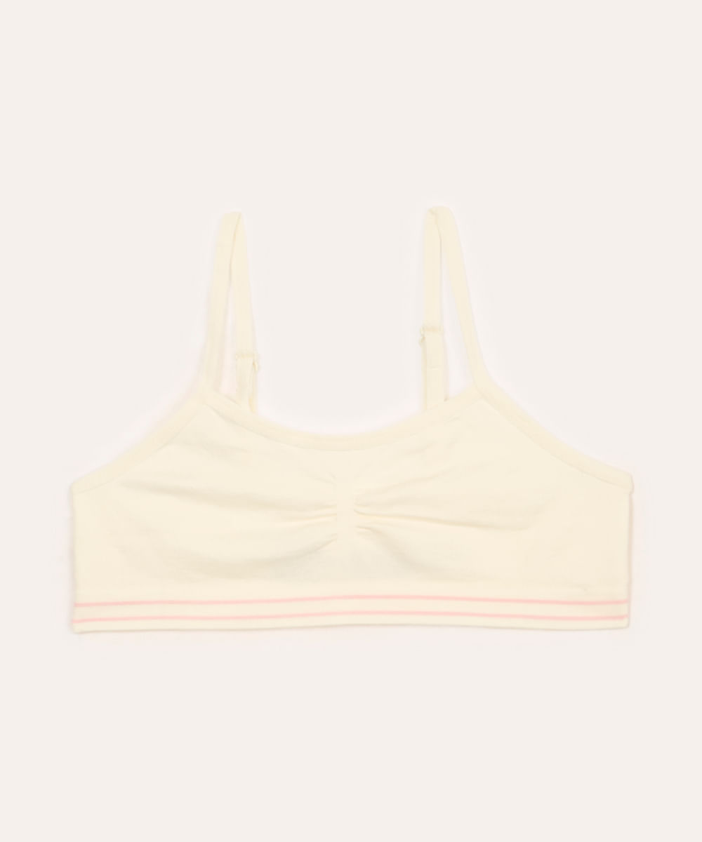 kit de 2 sutiãs infantis de poliamida multicor