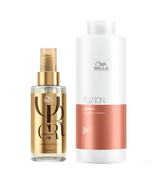 Wella Professionals Kit - Shampoo Fusion + Óleo Oil Reflection