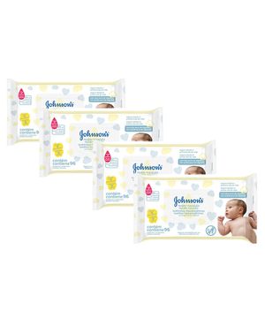 Johnson’s Baby Recém-Nascido Kit com 4 Lenços Umedecidos Sem Fragrância