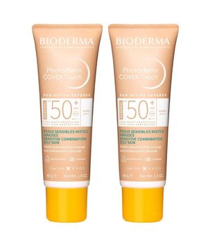 Bioderma Photoderm Cover Touch Kit com 2 Unidades – Protetor Solar Facial com Cor FPS50+ – Claro 40ml