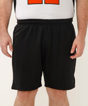 bermuda microfuros plus size esportiva ace preto