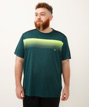 camiseta degradê plus size esportiva ace verde