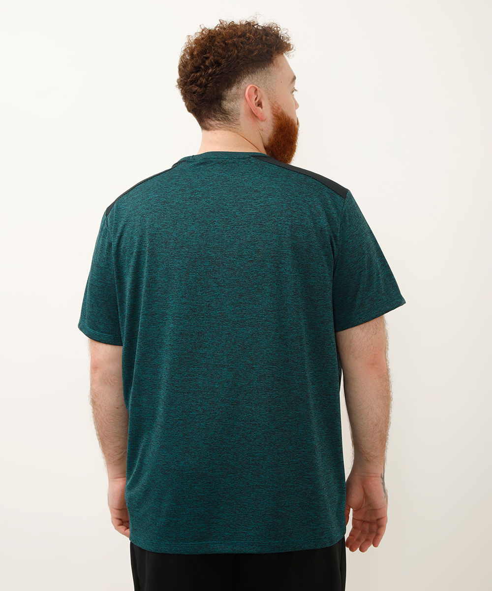 camiseta degradê plus size esportiva verde