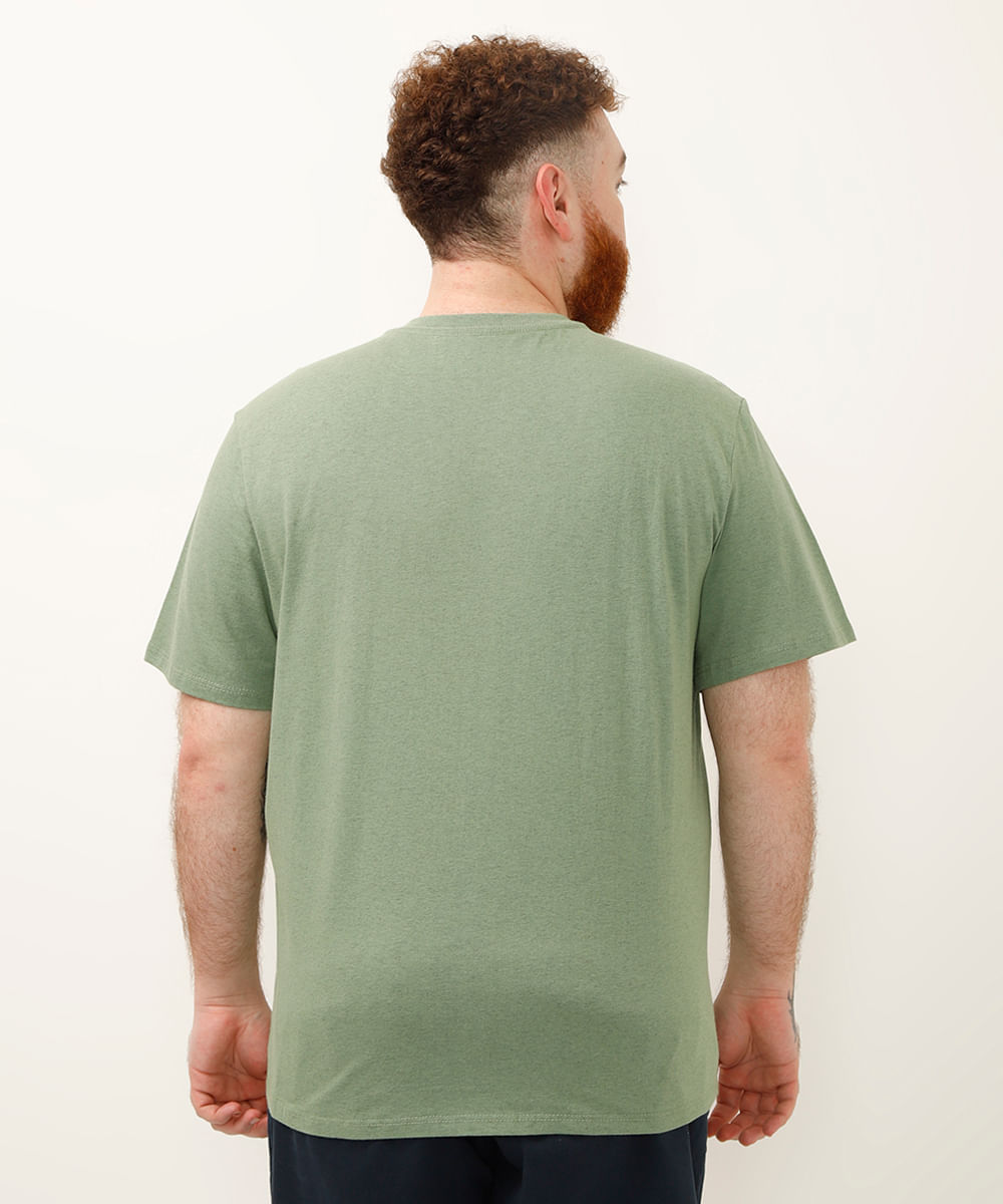 camiseta de algodão gold coast plus size verde