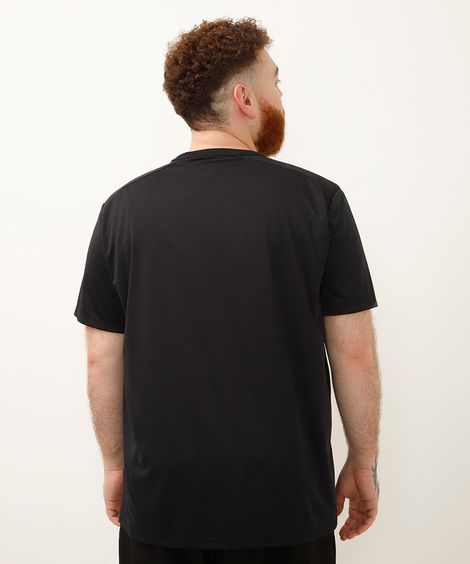 camiseta degradê plus size esportiva preta