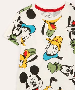 pijama infantil curto turma do mickey off white