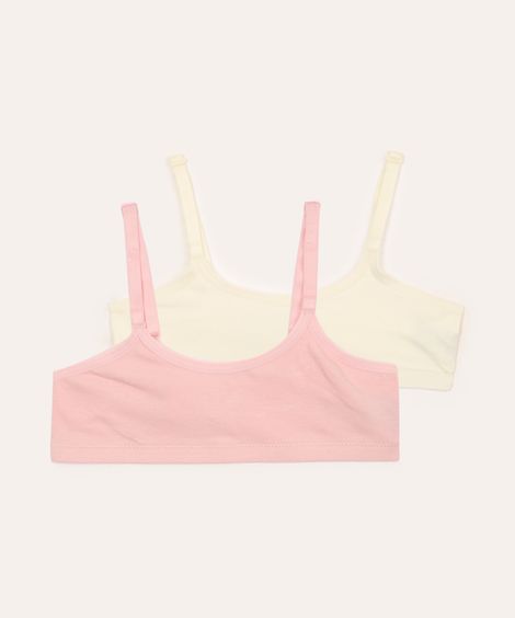 kit de 2 sutiãs infantil miss delrio multicor