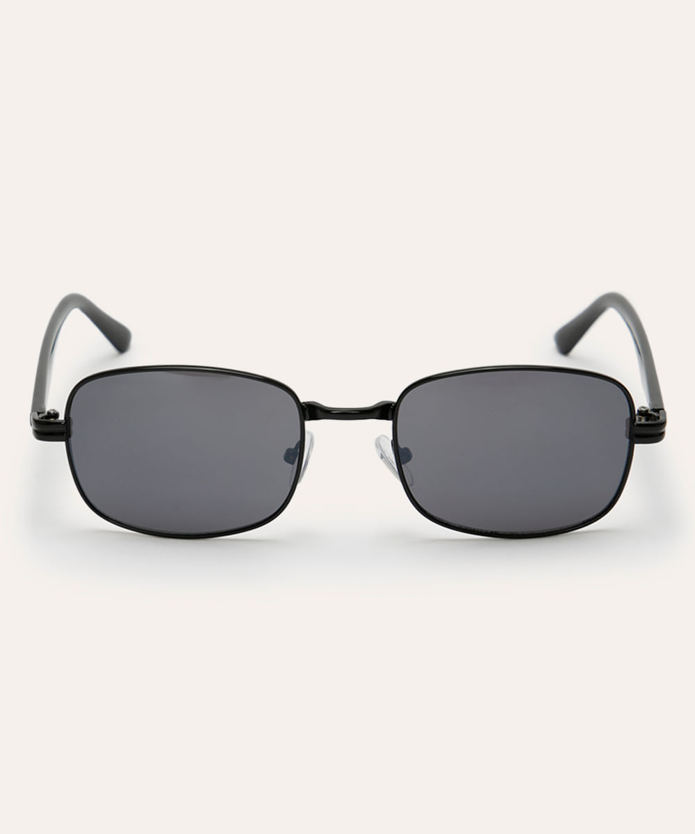 óculos de sol oval preto