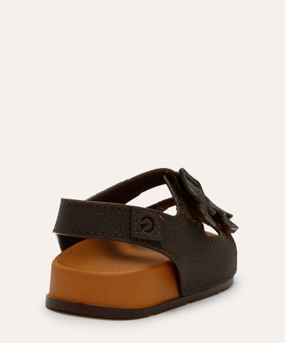 papete infantil com fivelas cartago calce fácil marrom