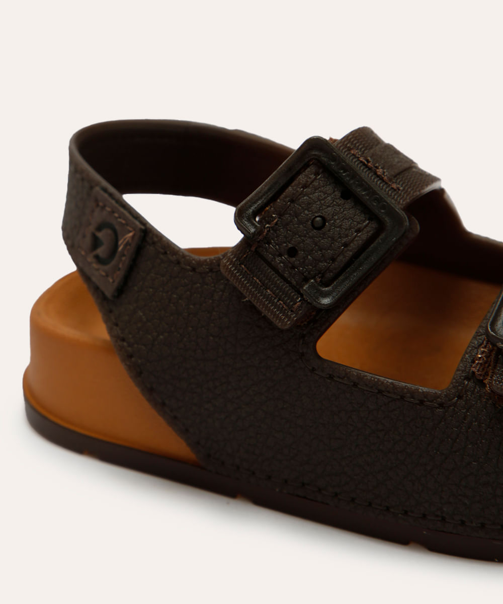 papete infantil com fivelas cartago calce fácil marrom