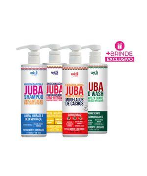 Widi Kit Juba Shampoo 500ml + Cond 500ml + Encaracolando 500ml + Co Wash + Brinde (Mascara hidro nutritiva 100g)