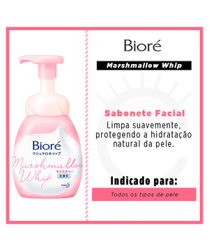 Bioré Marshmallow Whip Moisture Kit – Sabonete Líquido Facial 150ml + Refil 130ml