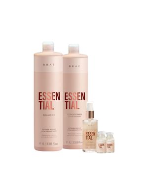 Kit Braé Essential Shampoo Condicionador Óleo e Ampola Capilar Salon (5 produtos)