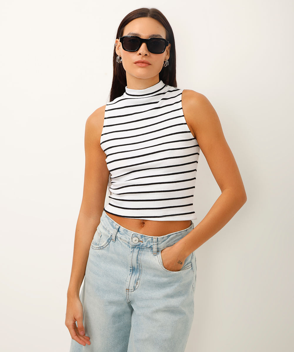regata gola alta listrada off white