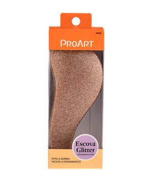 escova glitter desembaraçante proart dourada