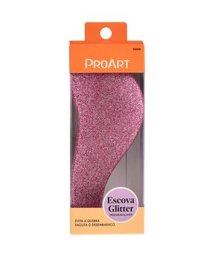 escova glitter desembaraçante proart rosa única