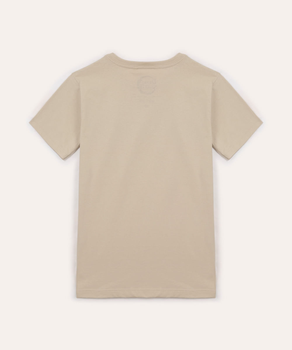 camiseta juvenil demon slayer tanjiro manga curta bege