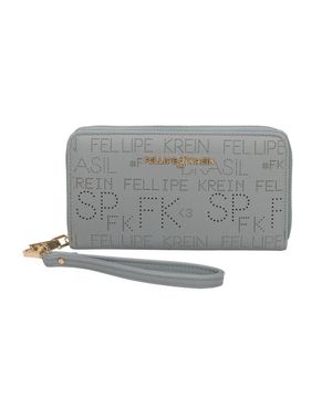 Carteira Ziper Grande Fellipe Krein Ss23 Fk652 - Azul Claro