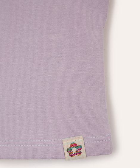 conjunto infantil de algodão regata e short lilás