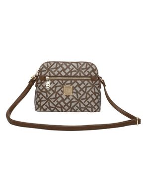 Cross Bag Pequena Ss23 Monograma Tramado Cfk106 - Marrom