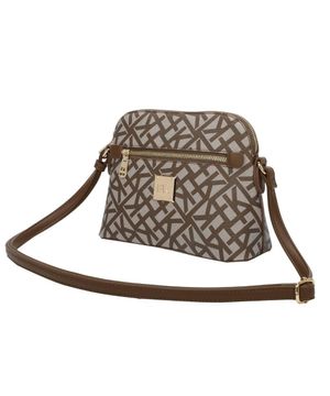 Cross Bag Pequena Ss23 Monograma Tramado Cfk106 - Marrom