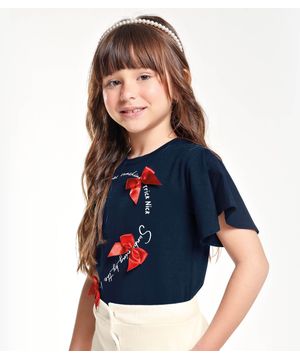 Blusa Infantil Feminina Trick Nick Azul