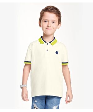 Camisa Polo Infantil Trick Nick Bege