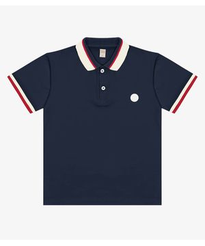 Camisa Polo Infantil Trick Nick Azul