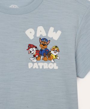 camiseta infantil de algodão patrulha canina azul