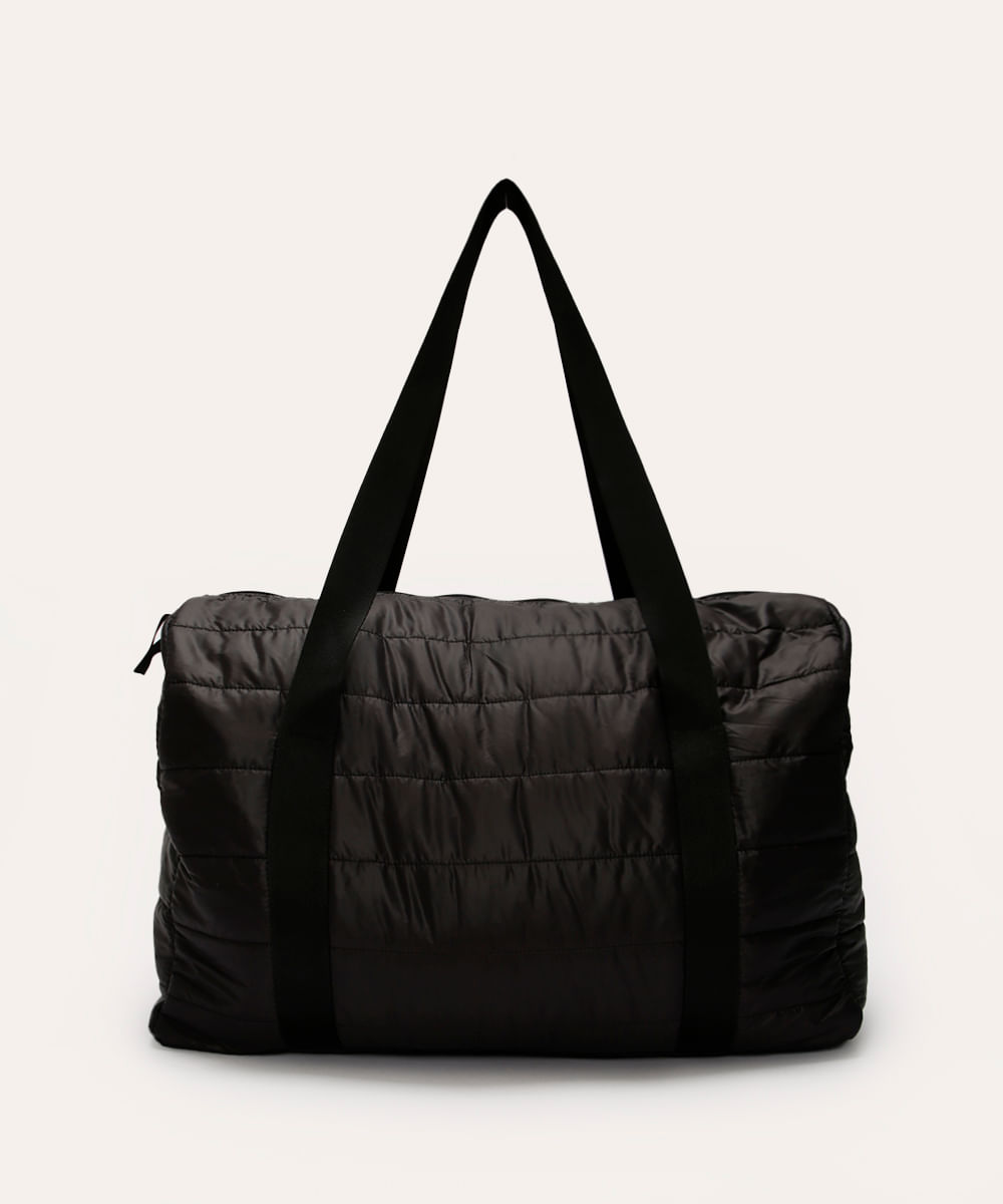 bolsa puffer esportiva preta