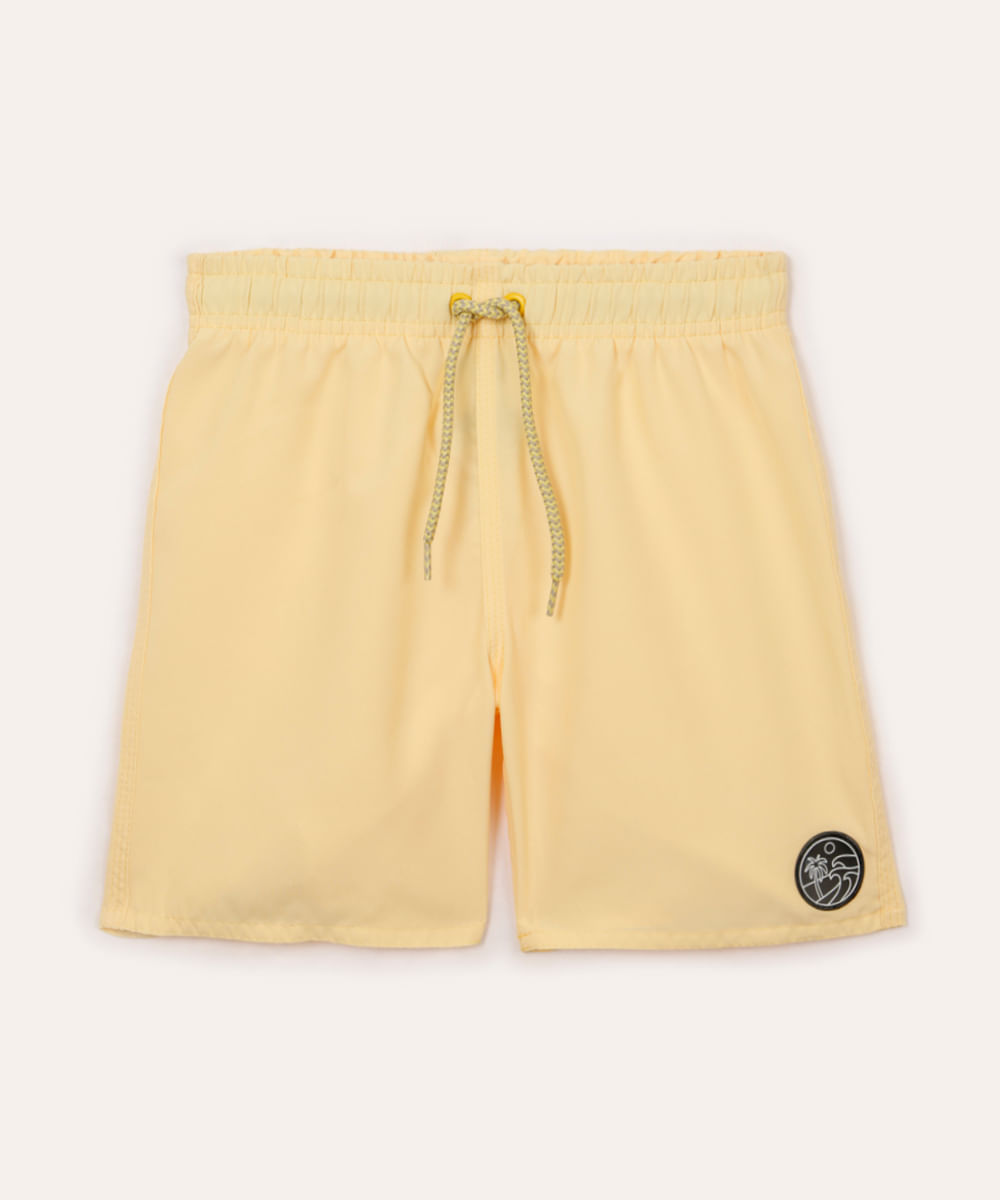 bermuda infantil boardshort amarelo