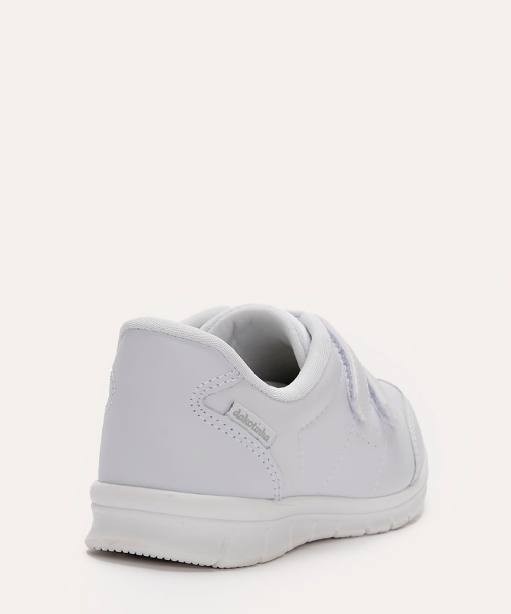 tênis casual infantil dakotinha com velcro branco