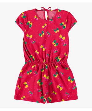 Macaquinho Infantil Estampado Rovi Kids Vermelho