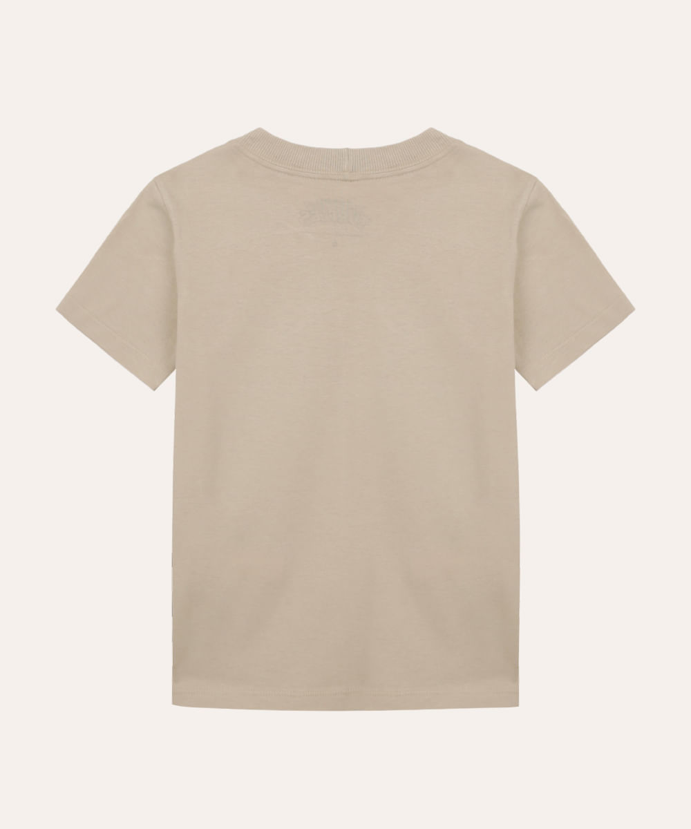 camiseta infantil de algodão tartarugas ninja bege