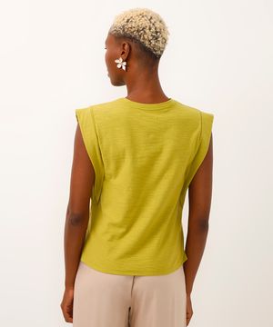 regata muscle tee de algodão verde