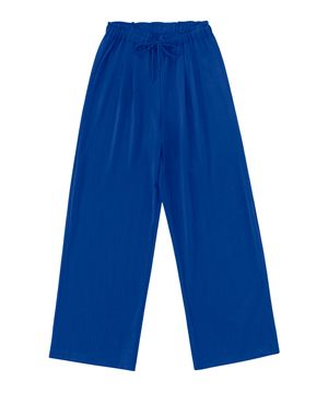 Calça De Viscose Rajada Feminina Endless Azul